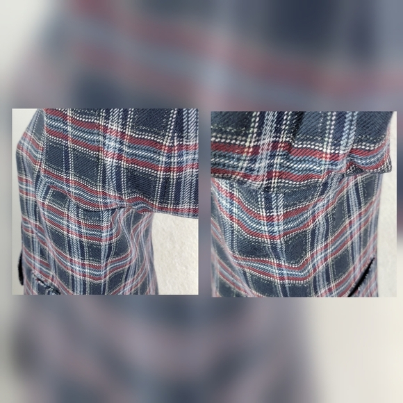 Charter Club Women's 12/14 Vintage 100% Wool Classic Retro Navy Plaid Skirt Suit - Picture 9 of 16